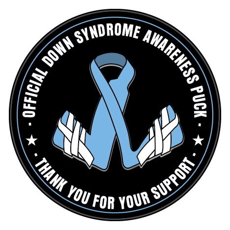 down syndrome awareness hockey puck