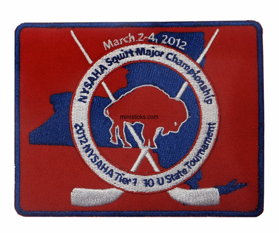 custom embroidered patch NYSAHA hockey