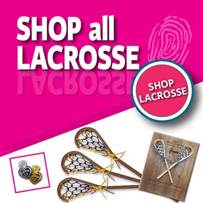 Personalized wooden mini lacrosse sticks, custom color plastic lacrosse sticks. Lacrosse crosslace and craft paracord.